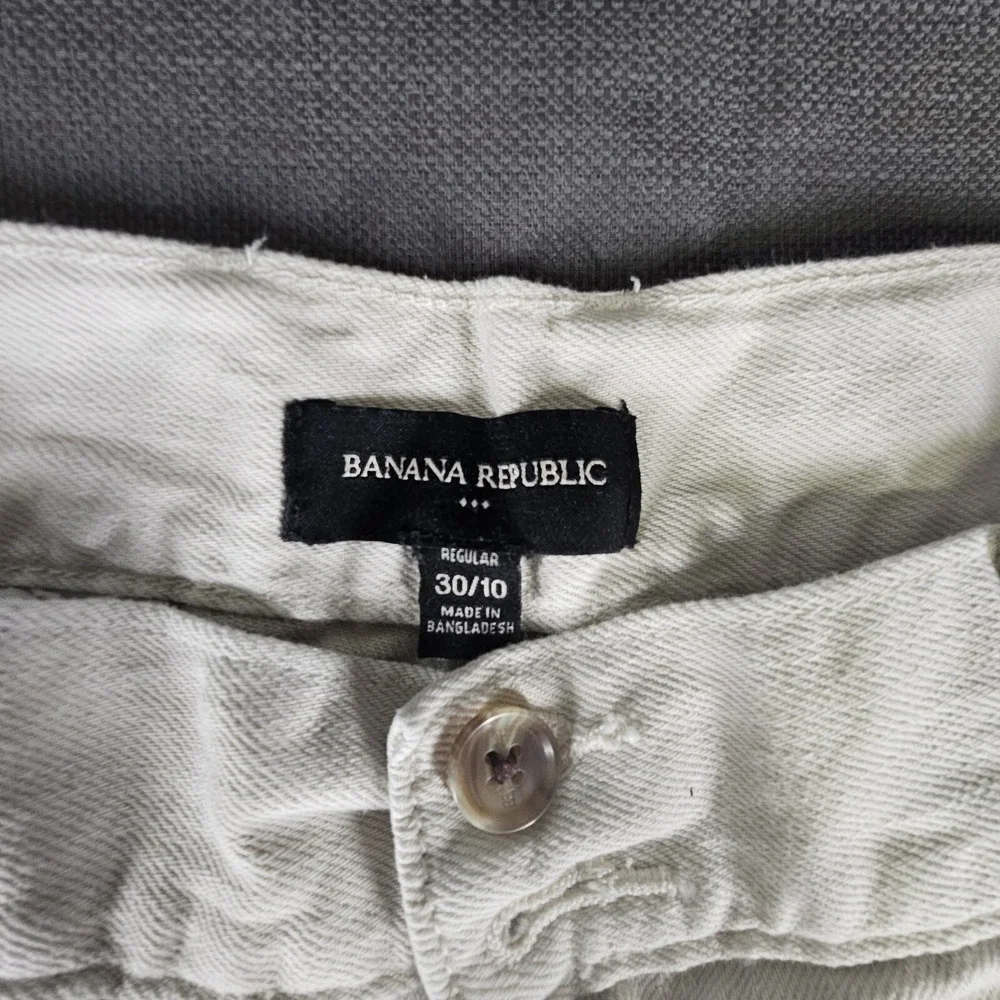 Banana‎ Republic Lou Ultra High Rise Cream Cargo Pants Women's Size  30/10